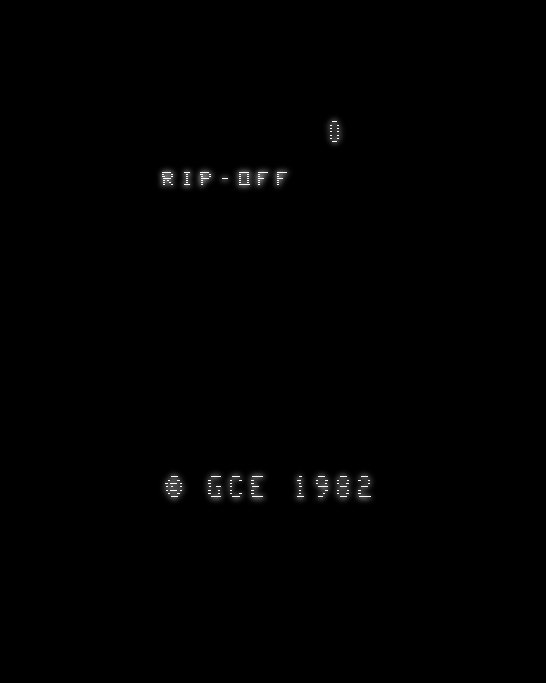 Rip Off title screen for Vectrex